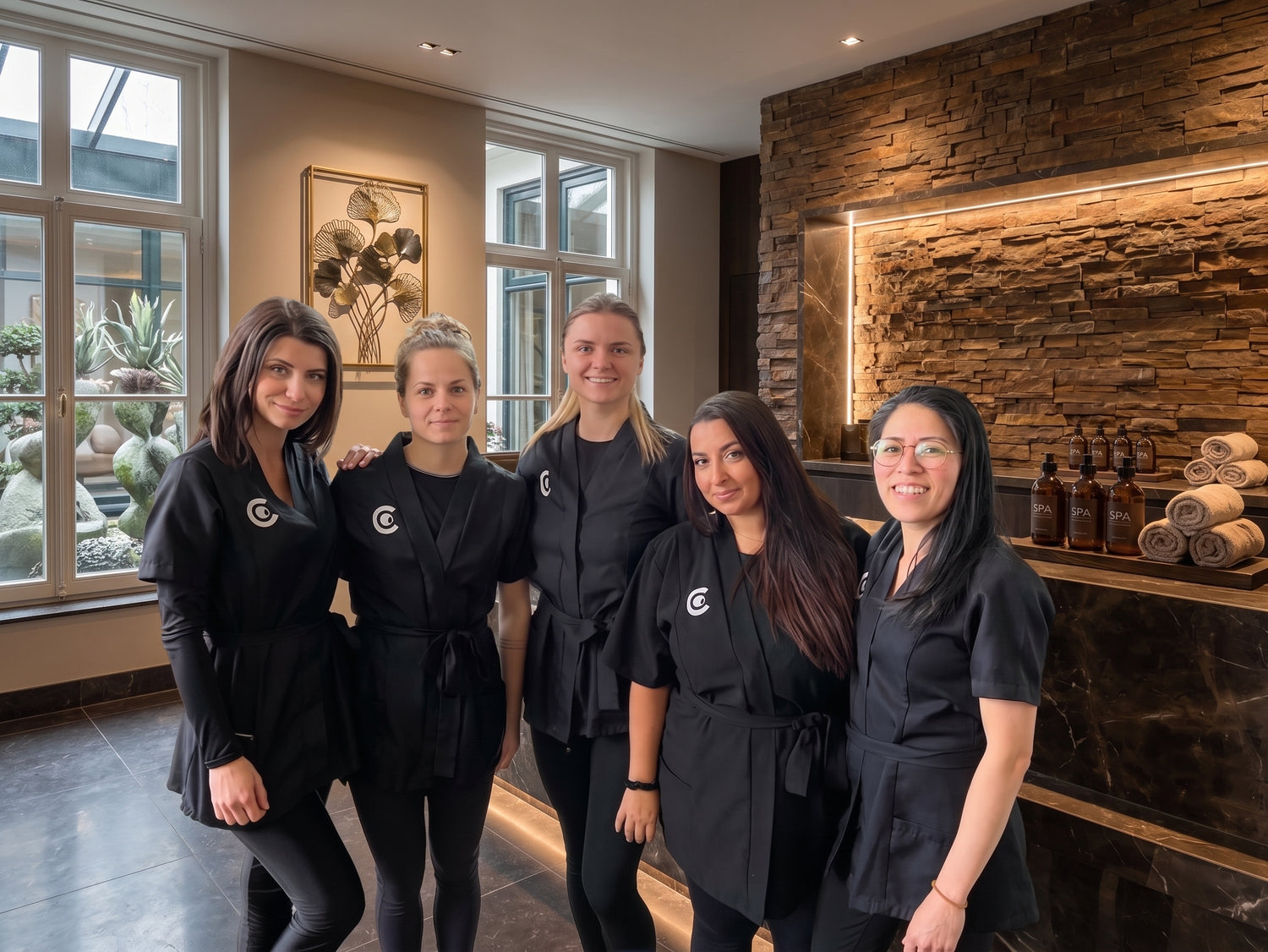 COCON Group's fully vetted executive spa team on-site at in Amsterdam demonstrating our premium hospitality workforce and staffing solutions.